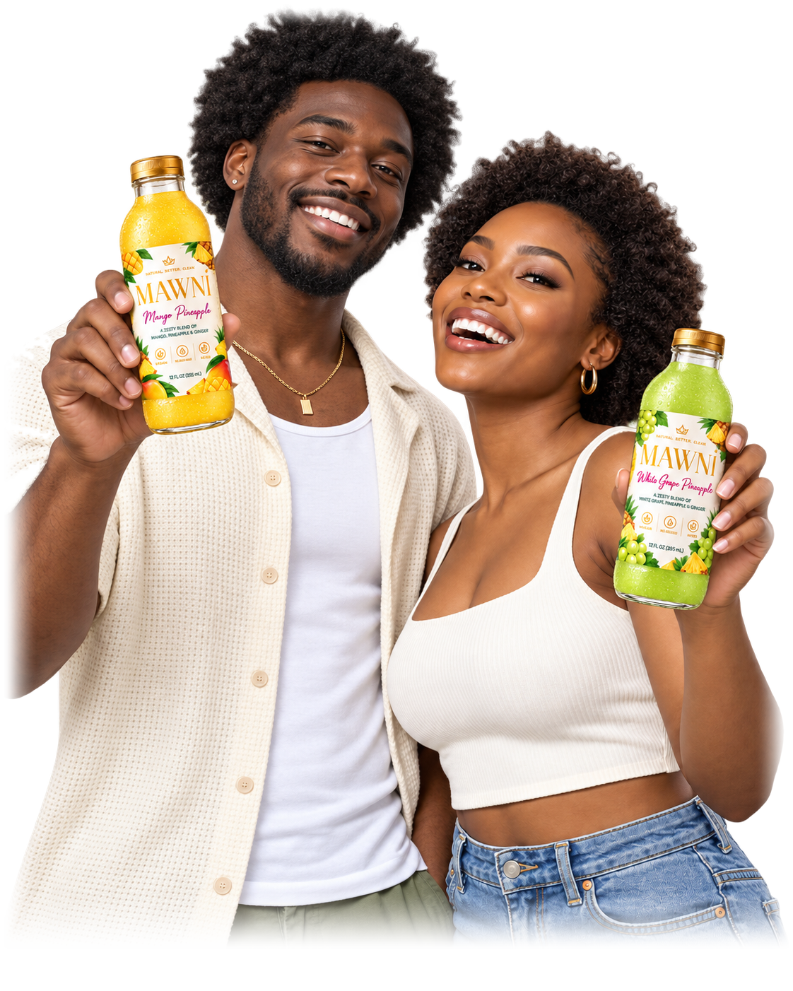 Couple sharing MAWNI Pineapple Lemon together