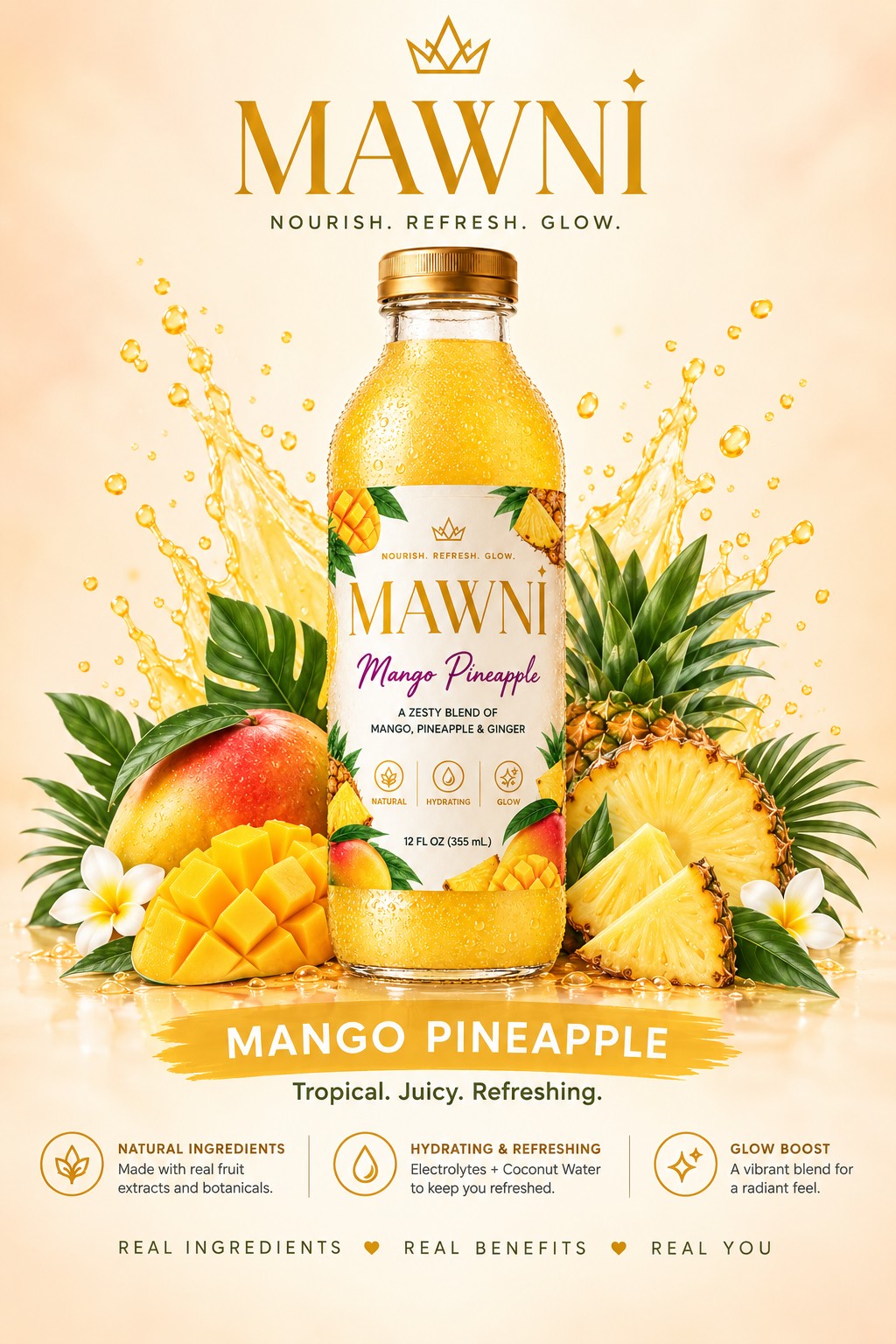 MAWNI Mango Pineapple bottle